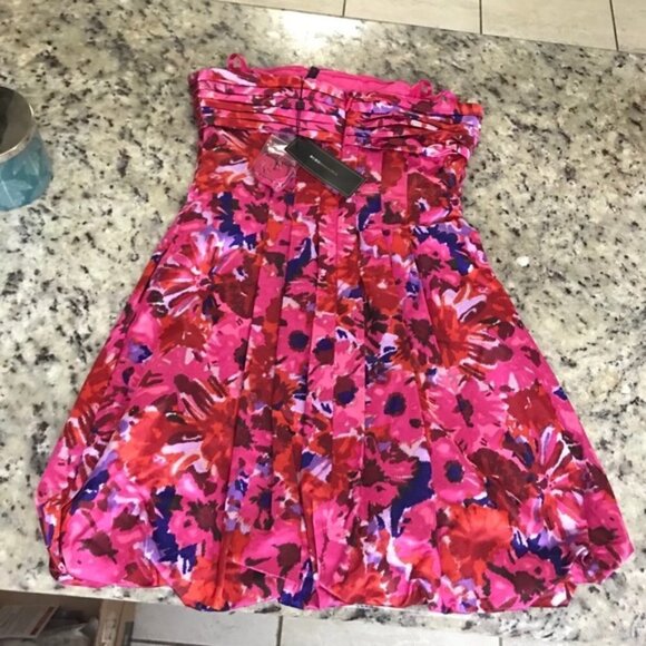 BCBGMaxAzria Begonia Combo Pink Strapless size 0 new with tags #86 - Picture 6 of 10